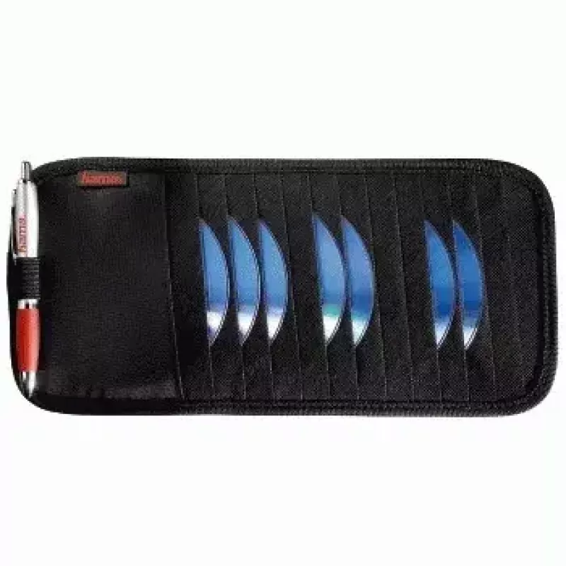 Bolsa para palas de sol Hama, 12 CDs 12 discos preto