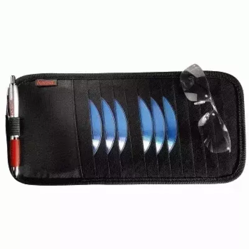 Bolsa para palas de sol Hama, 12 CDs 12 discos preto