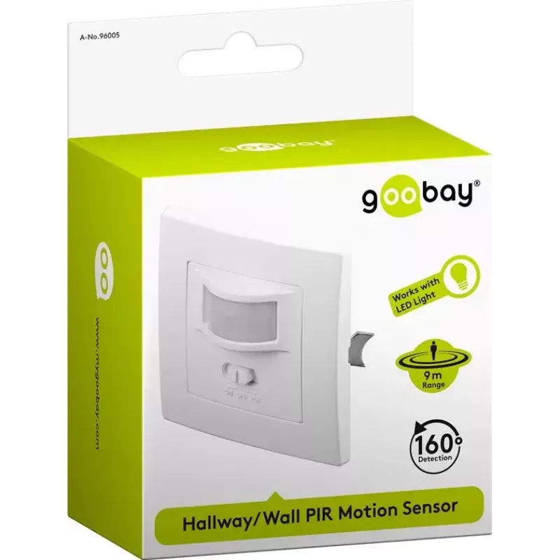 Sensor de montagem em parede Goobay branco 96005