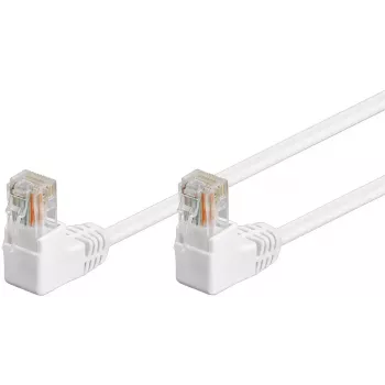 Cabo de patch Goobay CAT 5e 2x 90° angular U/UTP branco 10 m