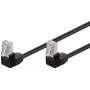 Cabo de patch Goobay CAT 5e 2x 90° angular F/UTP preto 2 m
