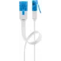 Cabo de patch plano Goobay CAT 6A U/UTP branco 15 m