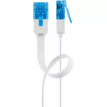 Cabo patch plano Goobay CAT 6A U/UTP branco 20m