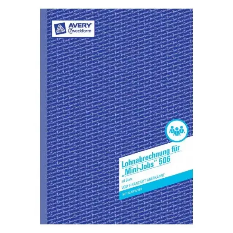 Livro de administração Avery 506 azul branco