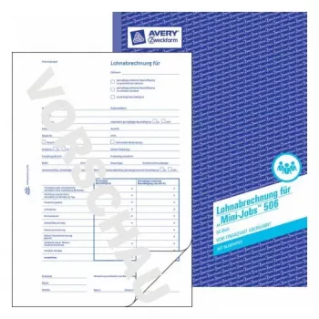 Livro de administração Avery 506 azul branco