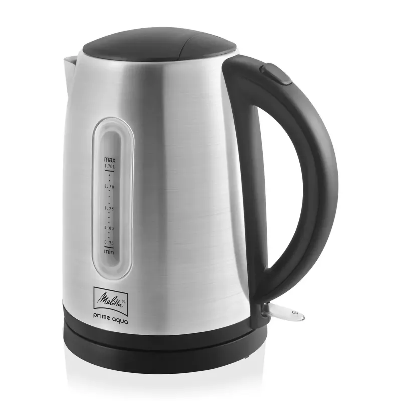 Chaleira elétrica Melitta 1,7 l 2200 W preta aço inoxidável