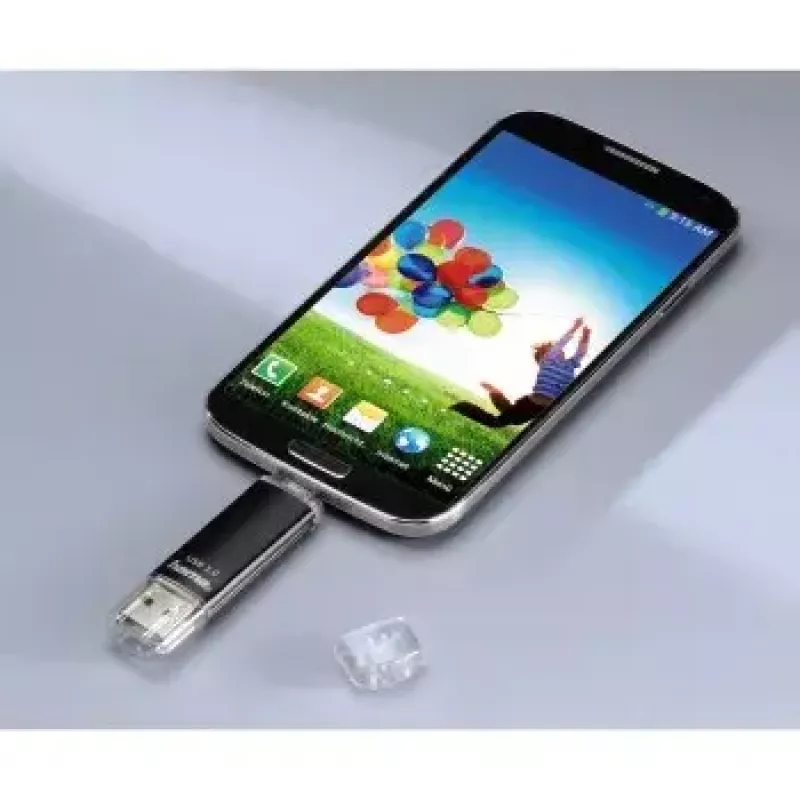 Pen drive Hama Laeta Twin USB, USB 3.0, 128 GB, 40 MB/s, preta