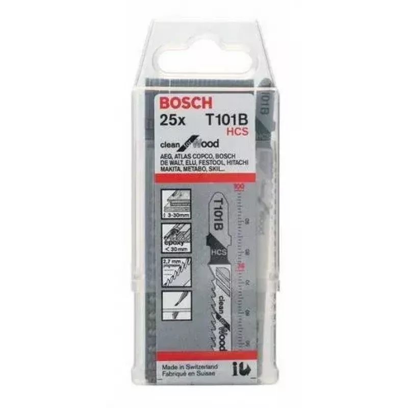 Bosch 2 608 633 622 lâmina de serra de vaivém/serra sabre/serra múltipla lâmina de serra de vaivém aço carbono (HCS) 25 unid.