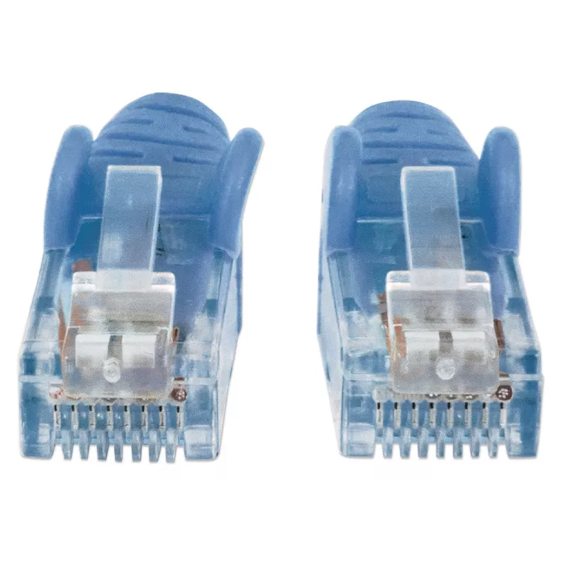 Intellinet 730464 cabo de ligação Cat6 U/UTP, RJ45 (M) para RJ45 (M), 20 m, sem gancho, azul
