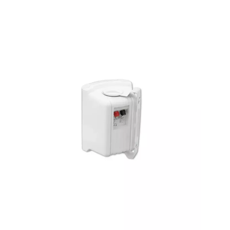 Omnitronic C-40 coluna de 2 vias, para montagem na parede, 50–20000 Hz, com fios, ABS, branca