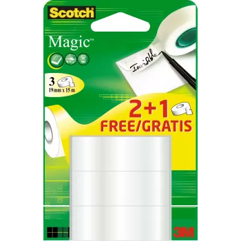 3M Magic mate 15 m Transparente 3 unid.