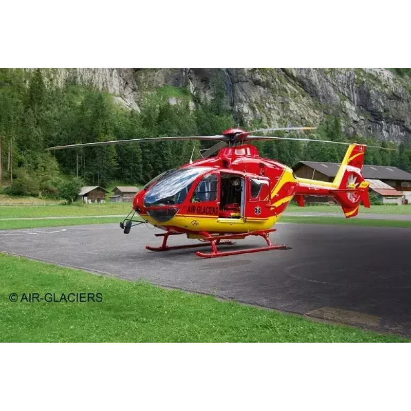 Revell 04986 Airbus Helicopters EC135 Air-Glaciers kit de montagem de aeronave de asa rotativa, 1:72, plástico