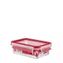 Caixa retangular de vidro EMSA Clip & Close 0,7 L vermelho, transparente 1 unid.