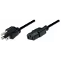 Cabo de alimentação Manhattan, ficha de 2 polos US (NEMA 5-15) para conector fêmea C13 (conector de aparelho), 1,8 m, preto, saco de plástico