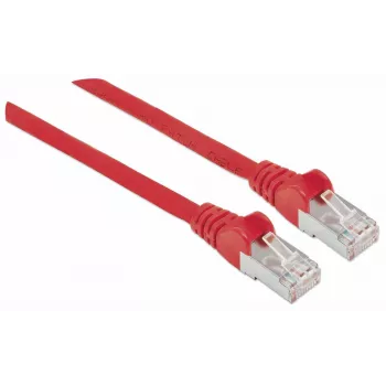 Cabo de rede Intellinet, cabo Cat7/fichas Cat6A, 20 m, vermelho, cobre, S/FTP, LSOH/LSZH, PVC, RJ45, contactos banhados a ouro, sem patilha, protegido, garantia vitalícia