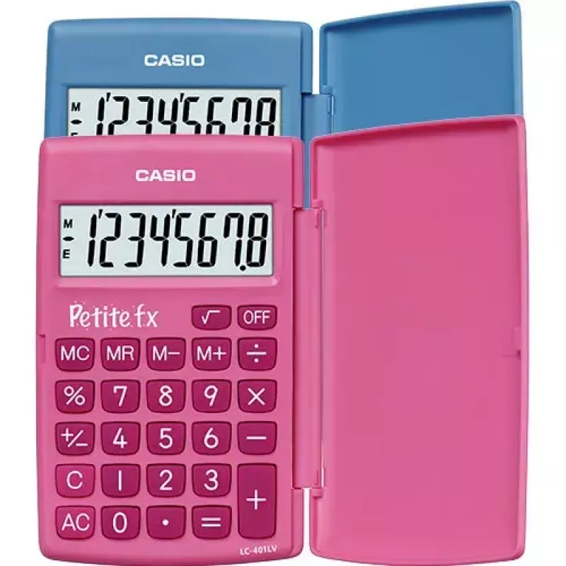 Calculadora básica de bolso Casio Petite FX rosa