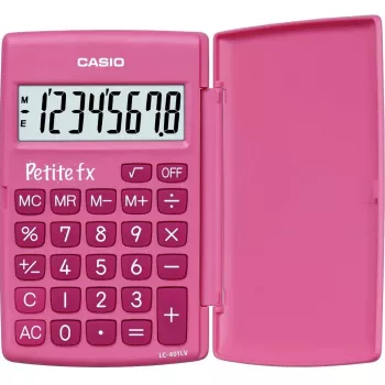Calculadora básica de bolso Casio Petite FX rosa