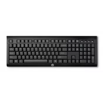 Teclado sem fios HP K2500, tamanho completo (100 %), sem fios, RF Wireless, preto