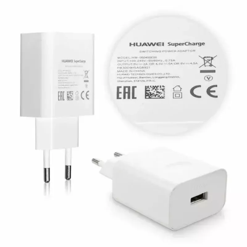 Carregador USB-C HUAWEI HW-050450E00 QuickCharge 5A branco — fonte de alimentação USB-C