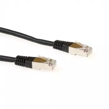 ACT preto 15 metros cabo de rede F/UTP CAT5E com fichas RJ45