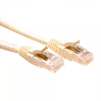 ACT marfim 2 metros cabo de rede U/UTP CAT5E nível de componentes com fichas RJ45