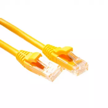 Cabo patch U/UTP CAT5E ACT amarelo 7 metros de nível de componentes com fichas RJ45