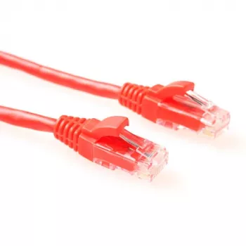 Cabo patch U/UTP CAT6 ACT vermelho 1 metro de nível de componentes com fichas RJ45