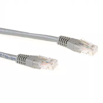 Cabo de rede U/UTP CAT6A LSZH com fichas RJ45 ACT cinzento 0,5 metros