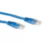 Cabo de rede U/UTP CAT6A LSZH com fichas RJ45 ACT azul 3 metros