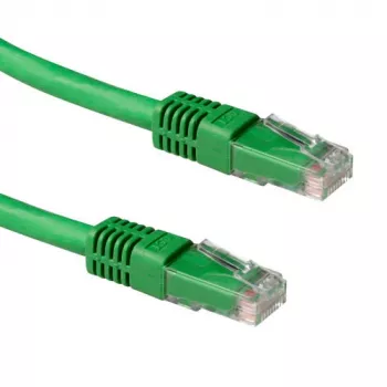 Cabo de rede U/UTP CAT6A LSZH com fichas RJ45 ACT verde 7 metros