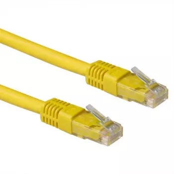Cabo de rede U/UTP CAT6A LSZH com fichas RJ45 ACT amarelo 2 metros