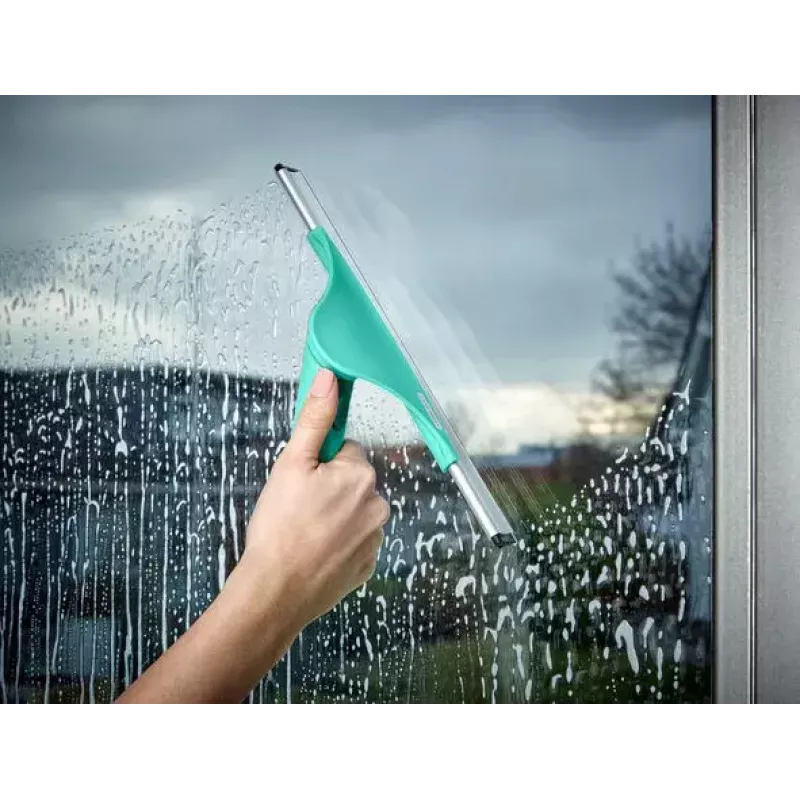 Limpa-vidros Leifheit 51522, 40 cm verde, rodo e lavador de vidros