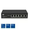 Switch de rede ACT 6 portas, 10/100 Mbit/s, 4 portas PoE+ (30 W)