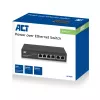 Switch de rede ACT 6 portas, 10/100 Mbit/s, 4 portas PoE+ (30 W)
