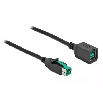 Cabo de extensão USB com alimentação DeLOCK 85983 12 V 4 m preto