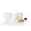 Caneca de café Ritzenhoff & Breker Gusto Jumbo, 0,6L, porcelana branca, adequada para máquina de lavar loiça, 110mm - pack de 6 (088762)