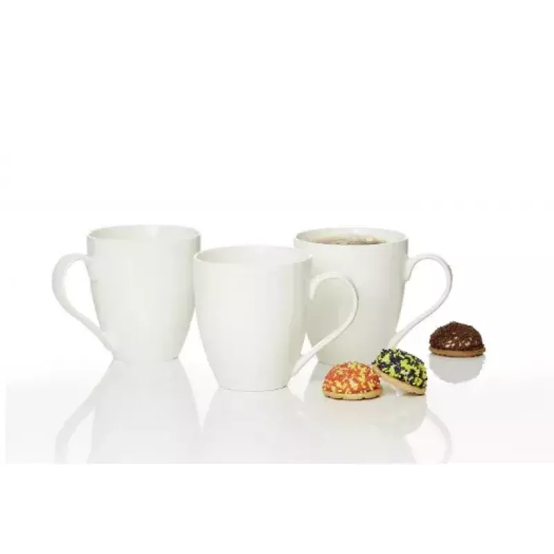 Caneca de café Ritzenhoff & Breker Gusto Jumbo, 0,6L, porcelana branca, adequada para máquina de lavar loiça, 110mm - pack de 6 (088762)