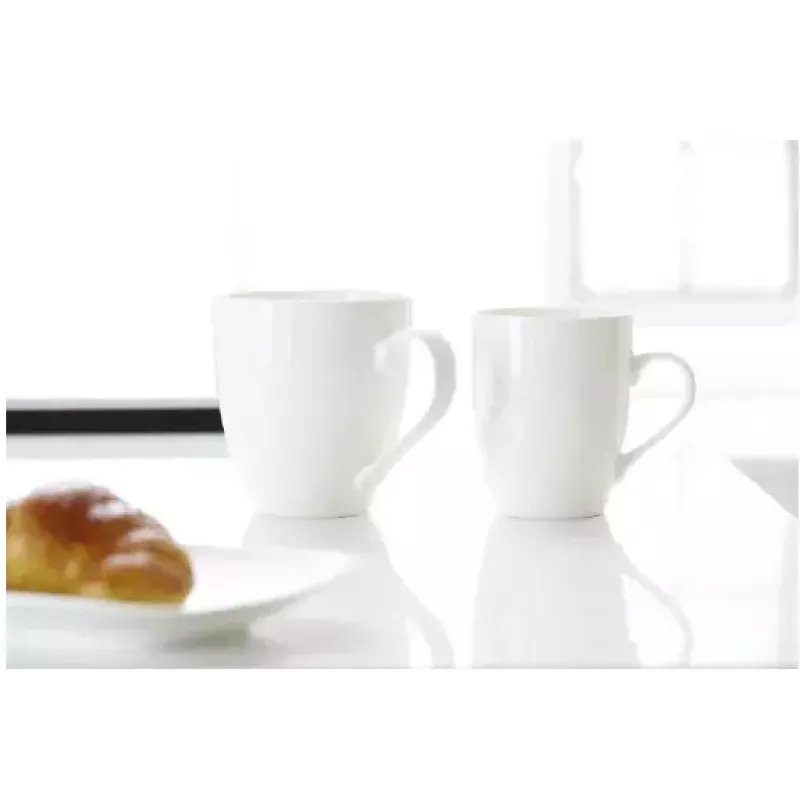 Caneca de café Ritzenhoff & Breker Gusto Jumbo, 0,6L, porcelana branca, adequada para máquina de lavar loiça, 110mm - pack de 6 (088762)