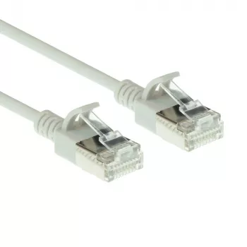 Cabo de rede patch slimline para centro de dados ACT cinzento 0,25 metros LSZH U/FTP CAT6A snagless com fichas RJ45