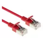 Cabo de rede patch slimline para centro de dados ACT vermelho 2 m LSZH U/FTP CAT6A com fichas RJ45