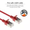 Cabo de rede patch slimline para centro de dados ACT vermelho 2 m LSZH U/FTP CAT6A com fichas RJ45