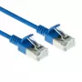 Cabo de rede patch slimline para centro de dados ACT azul 0,25 metros LSZH U/FTP CAT6A com fichas RJ45