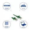 Cabo de rede patch slimline para centro de dados ACT verde 0,5 m LSZH U/FTP CAT6A snagless com fichas RJ45