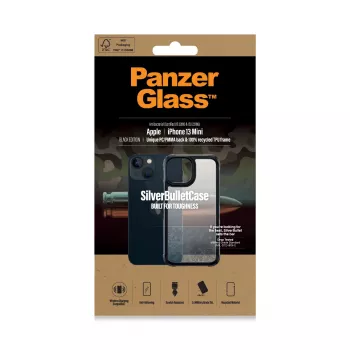 Capa PanzerGlass SilverBullet ClearCase iPhone 13 Mini preta
