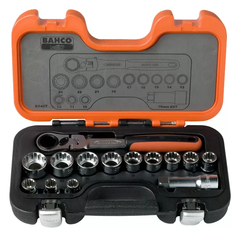 Bahco S140T conjunto de chaves de caixa, 14 unid.