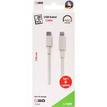Cabo Lightning 2GO 795848 1 m USB C para Lightning branco