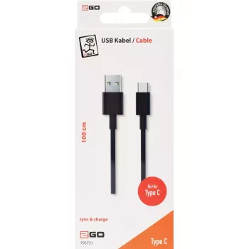 Cabo USB 2GO 795731 1 m USB B USB C USB 3.2 Gen 1 preto