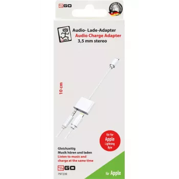 Cabo Lightning 2GO 797239 0,1 m branco Lightning para Lightning + 3,5 mm