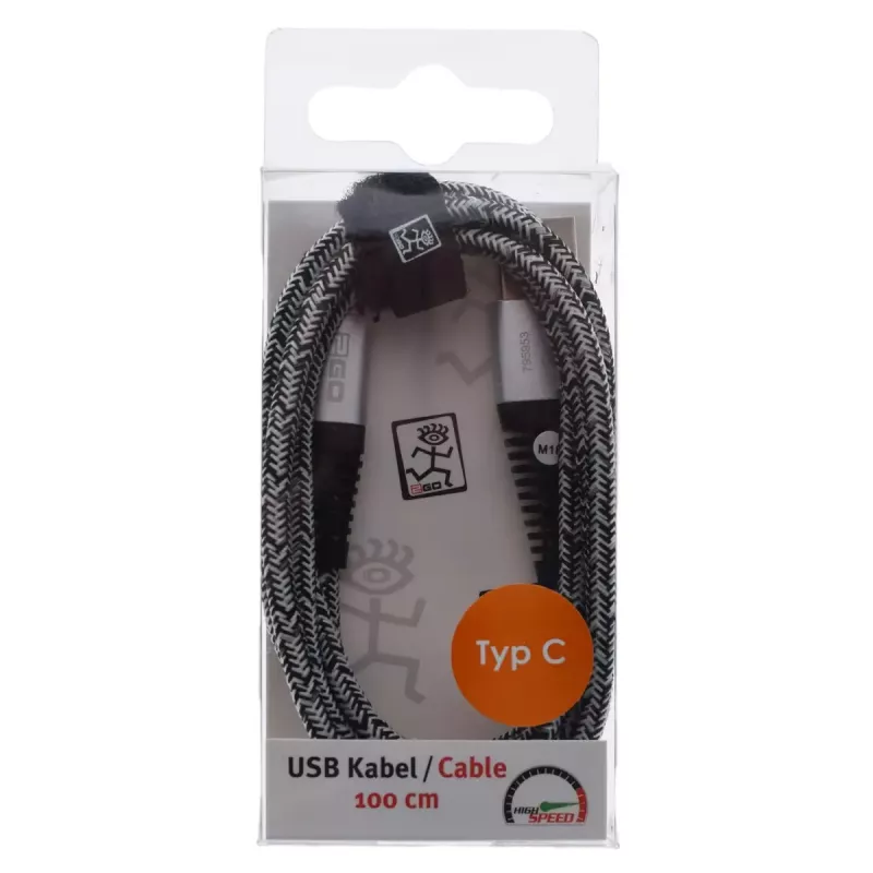 Cabo USB 2GO 795953 USB 3.2 Gen 1 1 m USB B USB C prateado