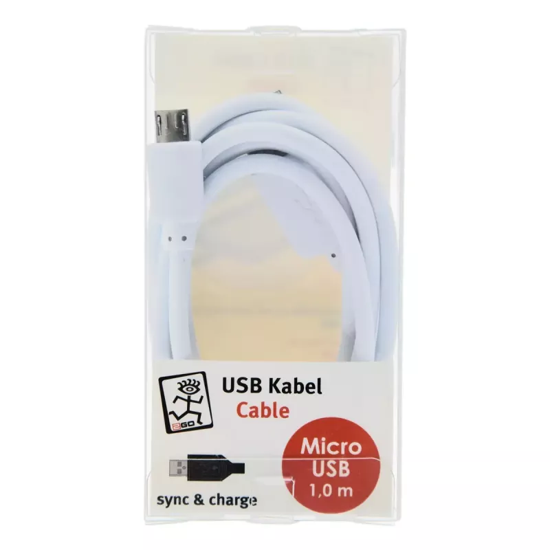 Cabo USB 2GO 795202 1 m USB B Micro-USB B branco